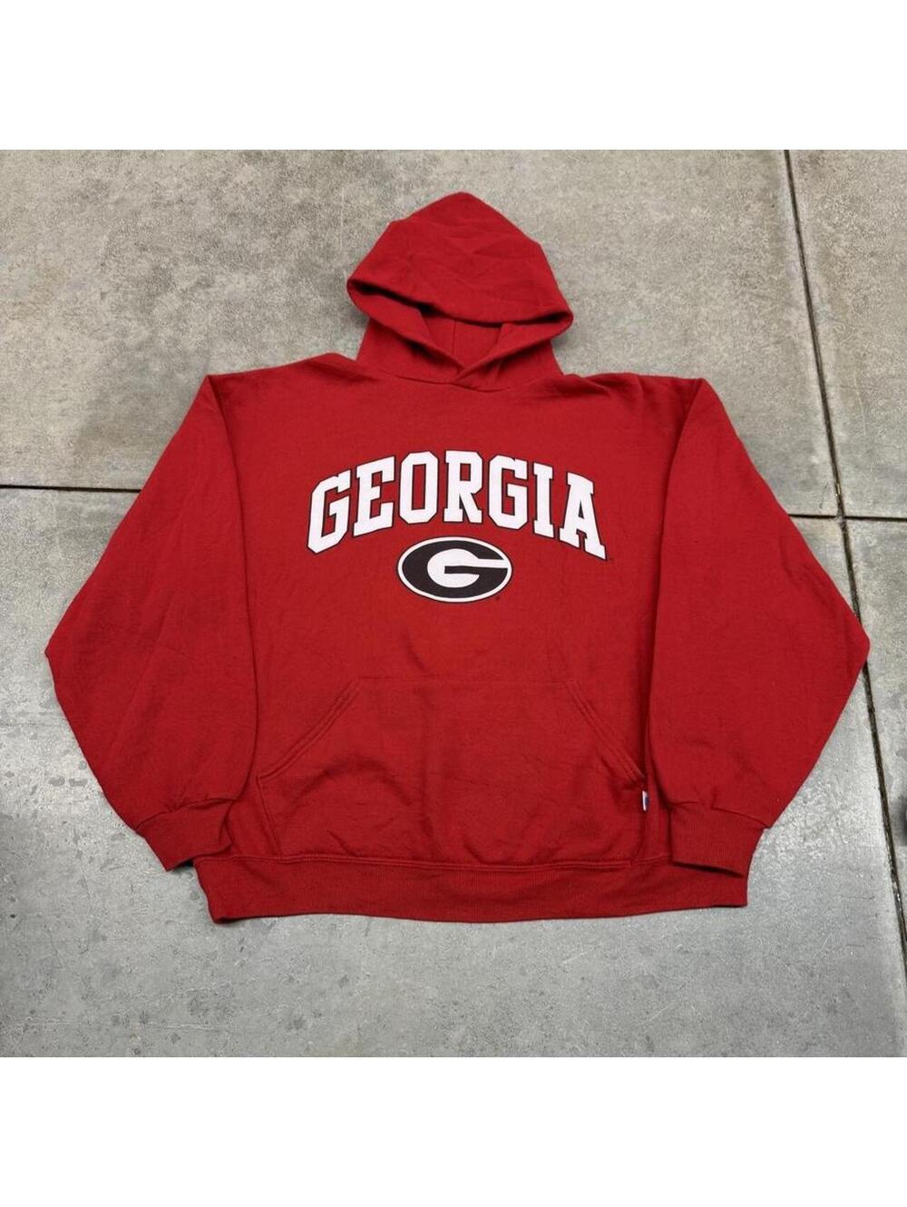 vintage university of georgia bulldogs collegiate russell athletics hoodie large